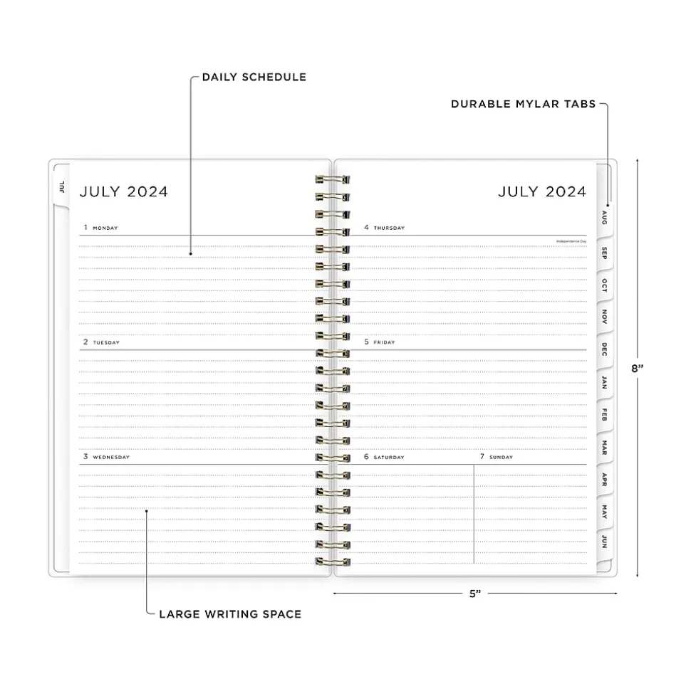 2024-2025 Blue Sky Multicolor Smoke 5" x 8" Academic Weekly & Monthly Planner (133682-A25)