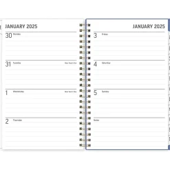 2025 Blue Sky Nalakina 5" x 8" Weekly & Monthly Planner, Plastic Cover, Blue (152240)