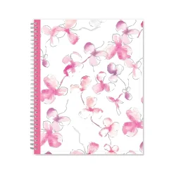 2025 Blue Sky Orchid 8.5" x 11" Weekly & Monthly Planner, Plastic Cover, White/Pink (137268-25)
