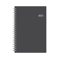 2025 Blue Sky Passages 5.88" x 8.63" Weekly & Monthly Planner, Plastic Cover, Charcoal Gray (100010-25)