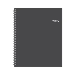 2025 Blue Sky Passages 8.5" x 11" Weekly & Monthly Planner, Plastic Cover, Charcoal Gray (100008-25)