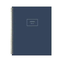 2024-2025 Blue Sky Pucker 8.5" x 11" Academic Weekly & Monthly Planner, Plastic Cover, Navy (146759)