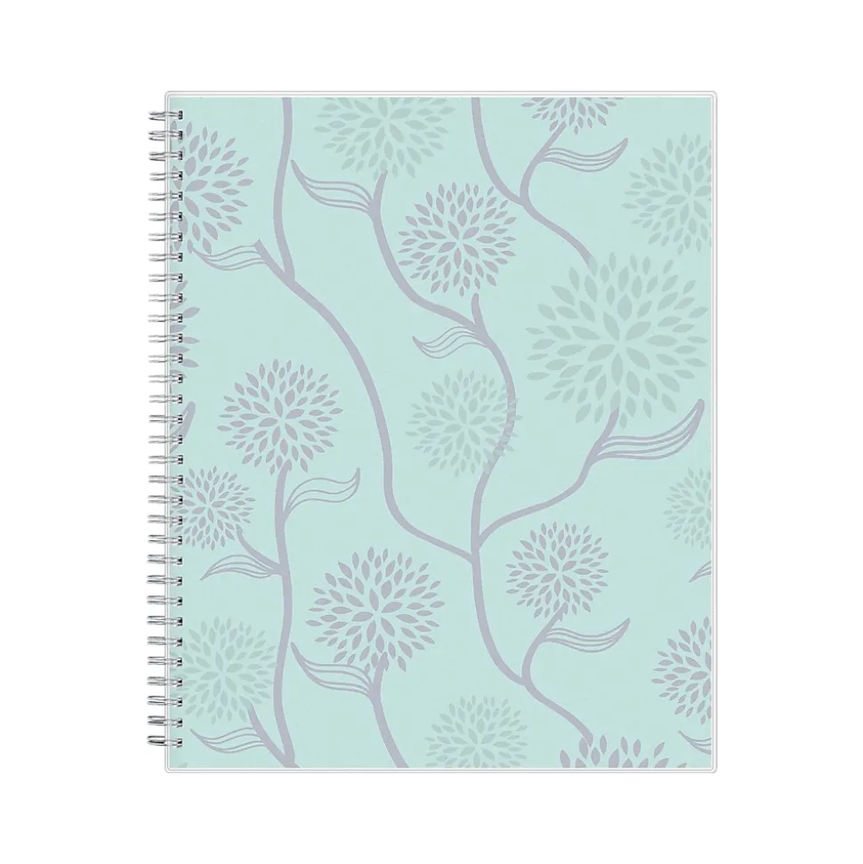 2025 Blue Sky Rue Du Flore 8.5" x 11" Weekly & Monthly Planner, Plastic Cover, Green/Gray (101602-25)