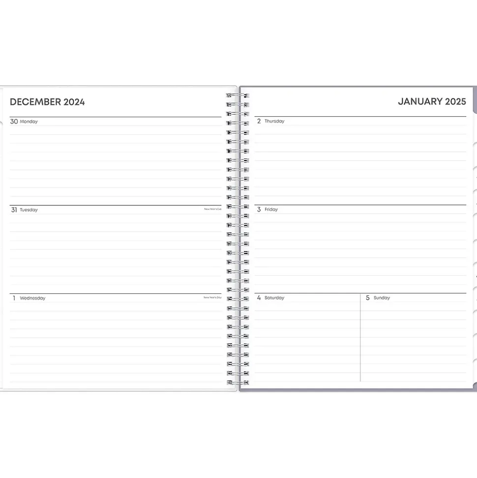 2025 Blue Sky Rue Du Flore 8.5" x 11" Weekly & Monthly Planner, Plastic Cover, Green/Gray (101602-25)