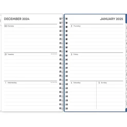 2025 Blue Sky Savoy Cool 5" x 8" Weekly & Monthly Planner, Plastic Cover, Blue (148763-25)