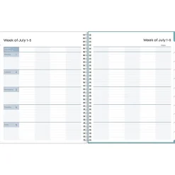 2024-2025 Blue Sky Teacher Lesson Dots 8.5" x 11" Academic Weekly & Monthly Planner, Plastic Cover, Multicolor (100330-A25)
