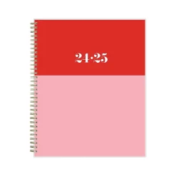 2024-2025 Blue Sky The House That Lars Built Color-Block Pink 8.5" x 11" Academic Weekly & Monthly Planner, Plastic Cover