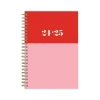 2024-2025 Blue Sky The House That Lars Built Color-Block Pink 5" x 8" Academic Weekly & Monthly Planner, Plastic Cover