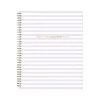 2025 Blue Sky Wednesday Stripe 8.5" x 11" Weekly & Monthly Planner, Plastic Cover, Purple/White (147943)