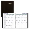 2025 Blueline Plan & Link 7.25" x 9.25" Monthly Planner, Faux Leather Cover, Black (C1200.81T)