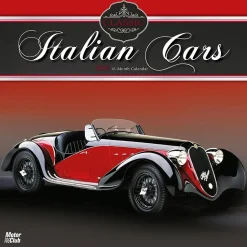 2025 Brown Trout Motor Club Classic Italian Cars 12" x 12" Monthly Wall Calendar (9781975476076)