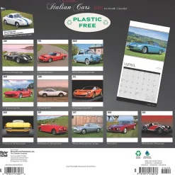 2025 Brown Trout Motor Club Classic Italian Cars 12" x 12" Monthly Wall Calendar (9781975476076)