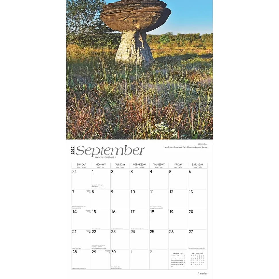 2025 BrownTrout America 12" x 12" Monthly Square Wall Calendar (9781975474447)