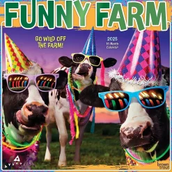 2025 BrownTrout Avanti Funny Farm 12" x 12" Monthly Square Wall Calendar (9781975479688)