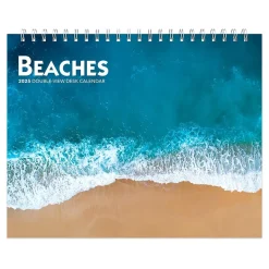 2025 BrownTrout Beaches 7.5" x 6" Monthly Double-View Easel Desk Calendar (9781975478445)