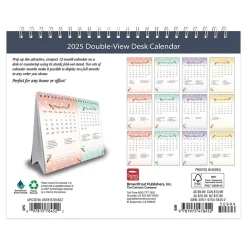 2025 BrownTrout Beaches 7.5" x 6" Monthly Double-View Easel Desk Calendar (9781975478445)