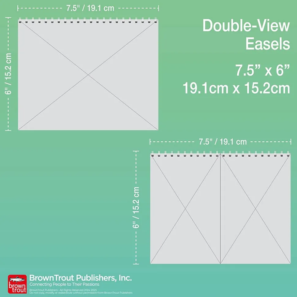 2025 BrownTrout Beaches 7.5" x 6" Monthly Double-View Easel Desk Calendar (9781975478445)