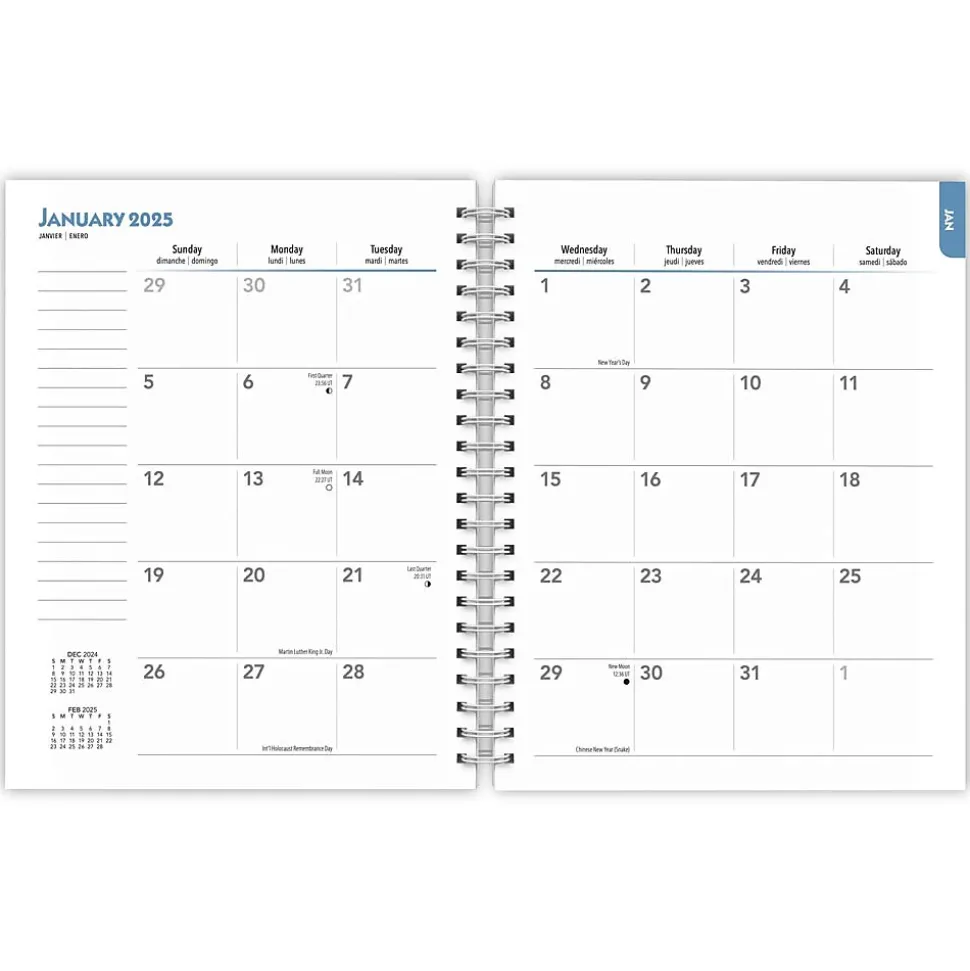 2025 BrownTrout Black Labrador Retrievers 6" x 7.75" Weekly Engagement Planner, Paper Cover, Multicolored (9781975473235)