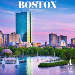 2025 BrownTrout Boston 12" x 12" Monthly Wall Calendar (9781975474515)