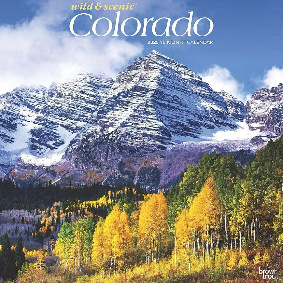 2025 BrownTrout Colorado Wild & Scenic 12" x 24" Monthly Square Wall Calendar (9781975474713)