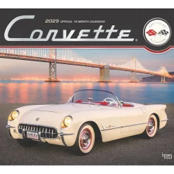 2025 BrownTrout Corvette 14" x 24" Monthly Deluxe Wall Calendar, (9781975479411)