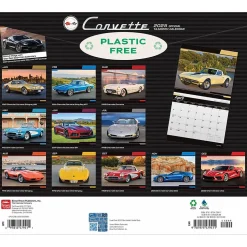 2025 BrownTrout Corvette 14" x 24" Monthly Deluxe Wall Calendar, (9781975479411)