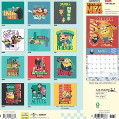 2025 BrownTrout Despicable Me 12" x 24" Monthly Square Wall Calendar, (9781645916833)