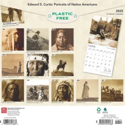 2025 BrownTrout Edward S. Curtis Portraits of Native Americans 12" x 12" Monthly Square Wall Calendar (9781975474768)