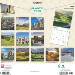 2025 BrownTrout England 12" x 12" Monthly Square Wall Calendar (9781975476953)