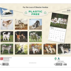 2025 BrownTrout For the Love of Siberian Huskies 7" x 12" Monthly Wall Calendar (9781975473082)