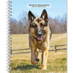 2025 BrownTrout German Shepherds 6" x 7.75" Weekly Engagement Planner, Paper Cover, Multicolored (9781975473143)