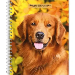 2025 BrownTrout Golden Retrievers 6" x 7.75" Weekly Engagement Planner, Paper Cover, Multicolored (9781975473150)