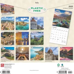 2025 BrownTrout Italy 12" x 12" Monthly Wall Calendar (9781975477219)