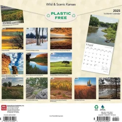 2025 BrownTrout Kansas Wild & Scenic 12" x 12" Monthly Wall Calendar (9781975474997)