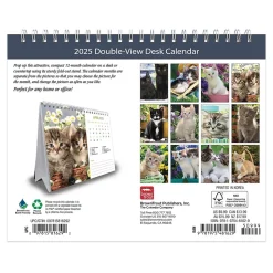 2025 BrownTrout Kittens 7.5" x 6" Monthly Desk Calendar (9781975481629)