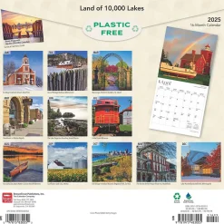 2025 BrownTrout Land of 10000 Lakes Minnesota Places 12" x 24" Monthly Square Wall Calendar (9781975483005)
