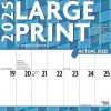 2025 BrownTrout Large Print 12" x 24" Monthly Square Wall Calendar, (9781975478391)