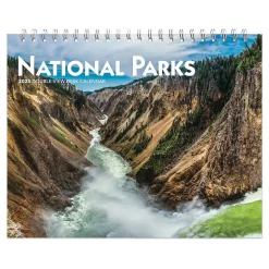 2025 BrownTrout National Parks 7.5" x 6" Monthly Double-View Easel Desk Calendar, (9781975478469)