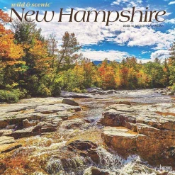 2025 BrownTrout New Hampshire Wild & Scenic 12" x 12" Monthly Wall Calendar (9781975475383)