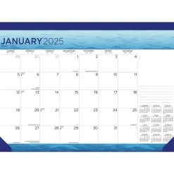 2025 BrownTrout Seaside Currents 17" x 12" Monthly Desk Pad Calendar (9781975481285)
