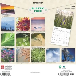 2025 BrownTrout Simplicity 12" x 24" Monthly Square Wall Calendar, (9781975477790)