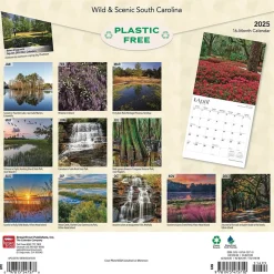 2025 BrownTrout South Carolina Wild & Scenic 12" x 12" Monthly Square Wall Calendar (9781975475710)