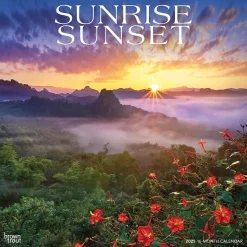 2025 BrownTrout Sunrise Sunset 12" x 12" Monthly Wall Calendar (9781975475758)