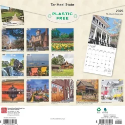2025 BrownTrout Tar Heel State North Carolina Places 12" x 12" Monthly Square Wall Calendar (9781975483043)