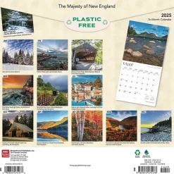 2025 BrownTrout The Majesty of New England 12" x 12" Monthly Square Wall Calendar (9781975475178)