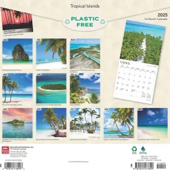 2025 BrownTrout Tropical Islands 12" x 12" Monthly Wall Calendar (9781975477899)