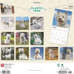 2025 BrownTrout West Highland White Terriers 12" x 12" Monthly Wall Calendar (9781975477974)