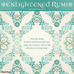 2025 Brush Dance Enlightened Rumi 12" x 24" Monthly Square Wall Calendar (9781975478551)
