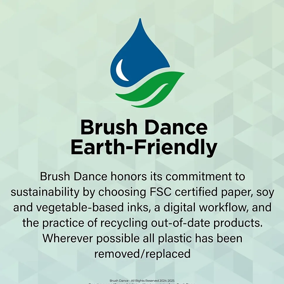 2025 Brush Dance Points of Light 12" x 24" Monthly Square Wall Calendar, (9781975481230)