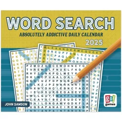 2025 Cal Ink Word Search 6" x 5" Day-to-Day Desktop Box Calendar (9781645915911)